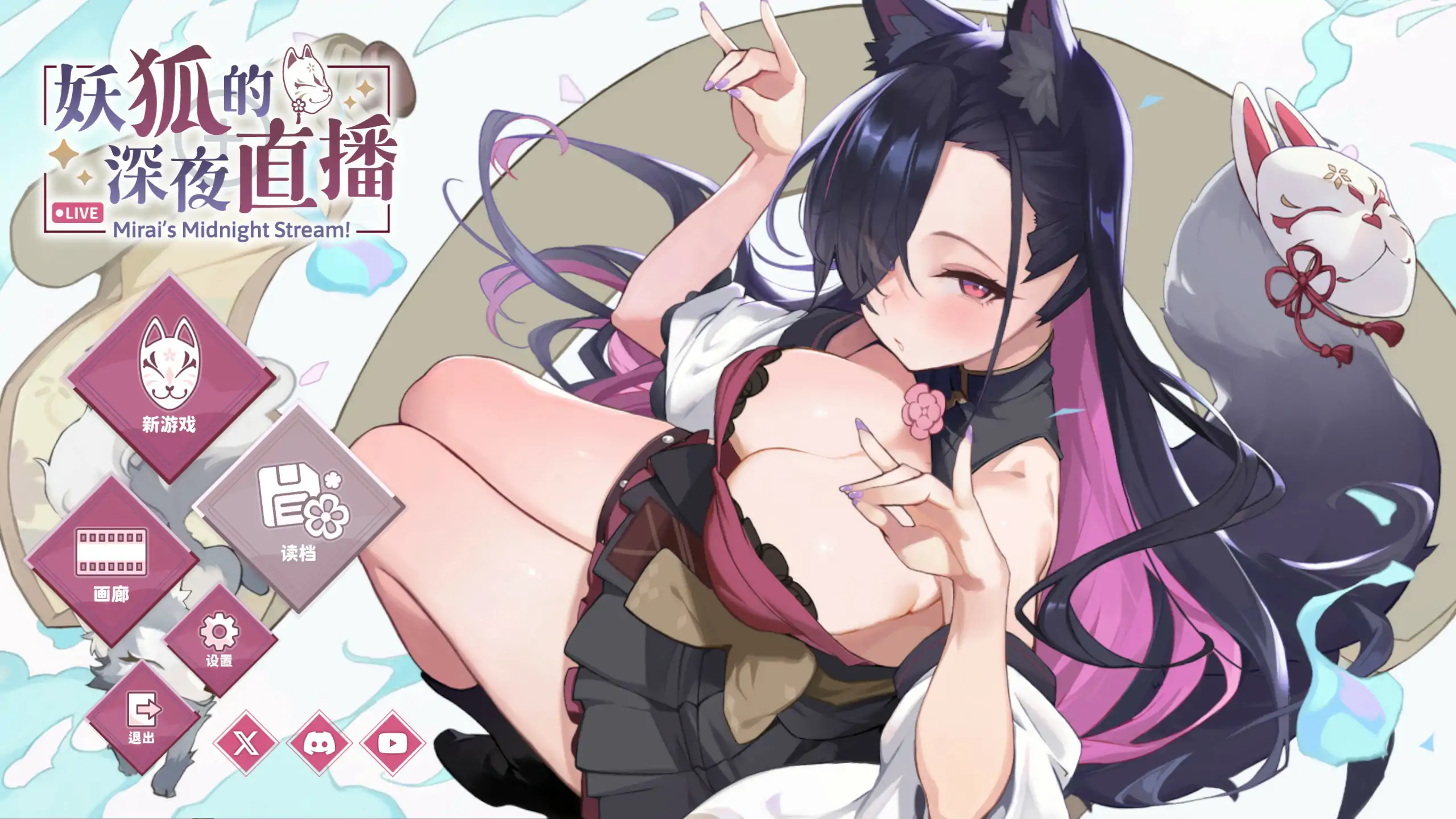 【日系SLG/2D/官中】妖狐的深夜直播V20250827 官方中文正式步兵版【PC/10.3G】 封面图 1