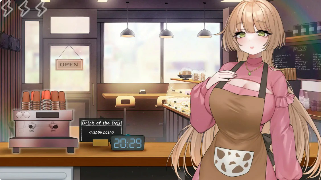 【日系SLG/官中/巨乳】请给我一杯加了母乳的冰拿铁！v1.26.4.6 官方中文版【PC/0.81G】 内容图 1